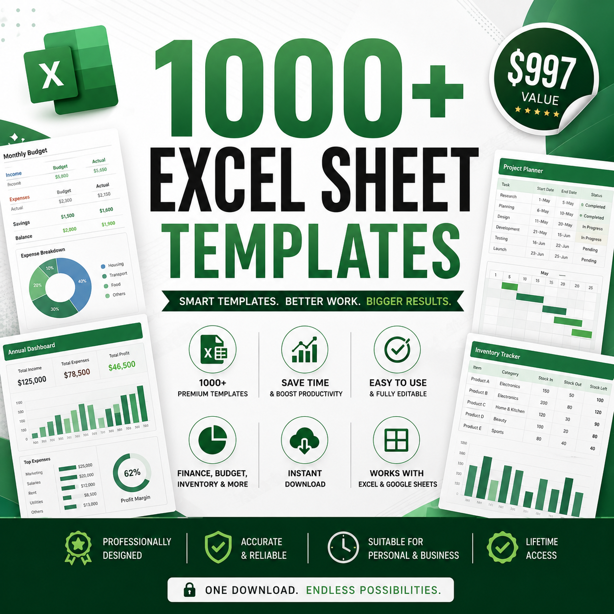 1000+ Excel Sheet Templates